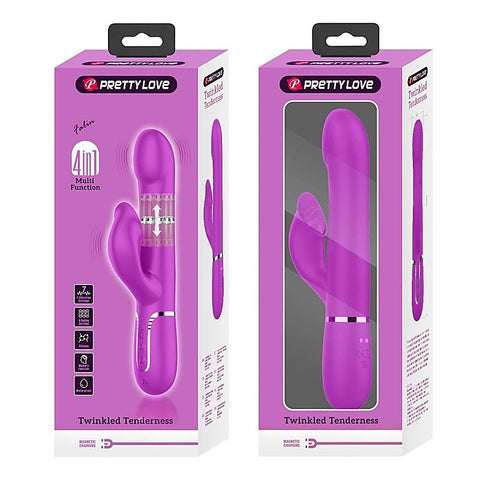 Pretty Love Falin 4 in1 Multi Function Rabbit Vibrator with Cock Rings - Rabbit Vibrators
