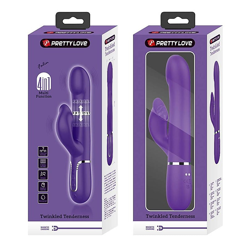 Pretty Love Falin 4 in1 Multi Function Rabbit Vibrator with Cock Rings - Rabbit Vibrators