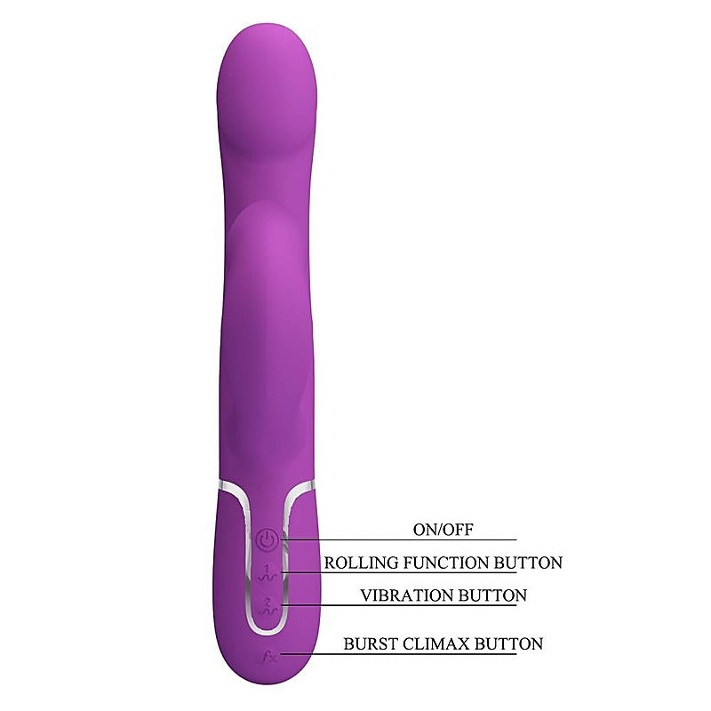 Pretty Love Falin 4 in1 Multi Function Rabbit Vibrator with Cock Rings - Rabbit Vibrators
