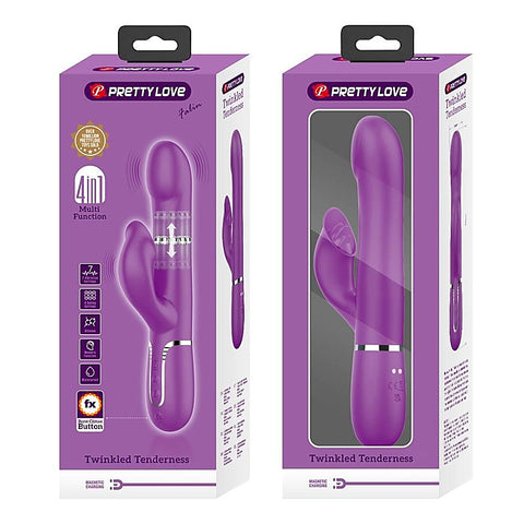 Pretty Love Falin 4 in1 Multi Function Rabbit Vibrator with Cock Rings - Rabbit Vibrators