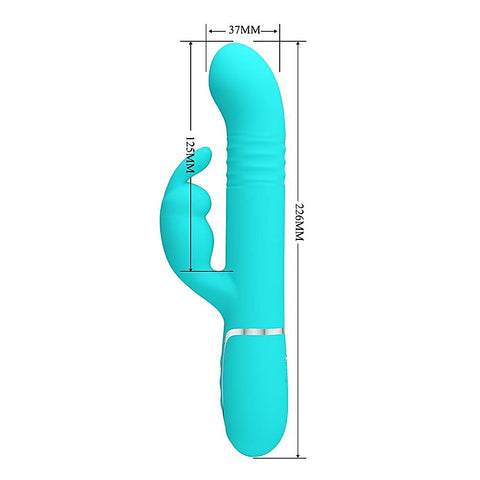 Baile Pretty Love Coale 4 in1 Multi Function Twin Motor Rabbit Vibrator - Rabbit Vibrators