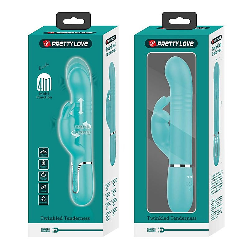 Baile Pretty Love Coale 4 in1 Multi Function Twin Motor Rabbit Vibrator - Rabbit Vibrators