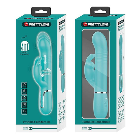 Baile Pretty Love Coale 4 in1 Multi Function Twin Motor Rabbit Vibrator - Rabbit Vibrators