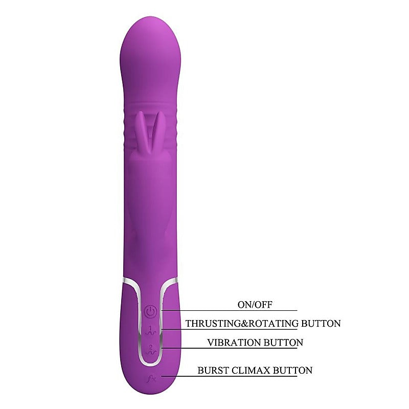 Baile Pretty Love Coale 4 in1 Multi Function Twin Motor Rabbit Vibrator - Rabbit Vibrators