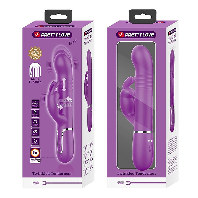 Baile Pretty Love Coale 4 in1 Multi Function Twin Motor Rabbit Vibrator - Rabbit Vibrators