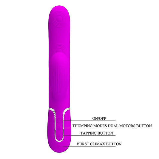 Pretty Love Perdita 3-in-1 Rabbit Vibrator by Baile - Rabbit Vibrators