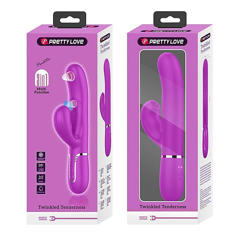 Pretty Love Perdita 3 in1 Multi Function Rabbit Style Vibrator with Ring - Rabbit Vibrators