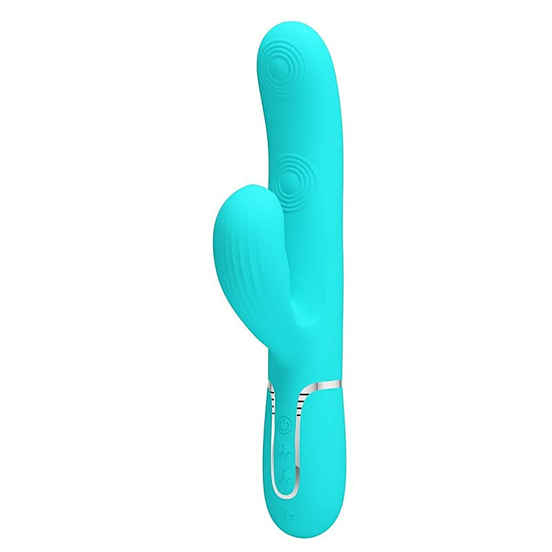 Pretty Love Perdita 3 in1 Multi Function Rabbit Style Vibrator with Ring - Rabbit Vibrators