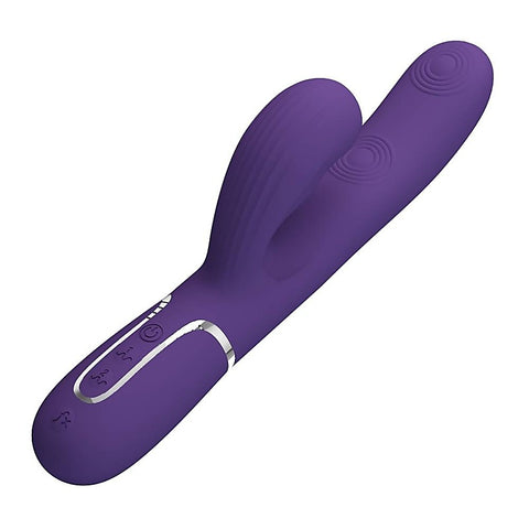 Pretty Love Perdita 3 in1 Multi Function Rabbit Style Vibrator with Ring - Rabbit Vibrators