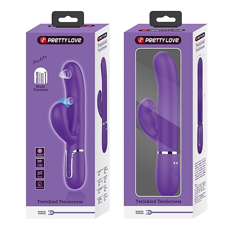 Pretty Love Perdita 3 in1 Multi Function Rabbit Style Vibrator with Ring - Rabbit Vibrators