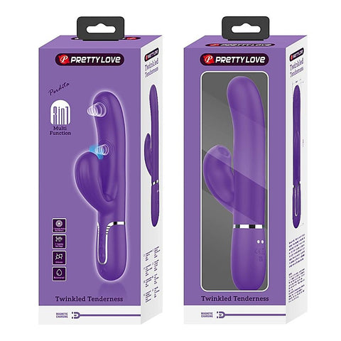 Pretty Love Perdita 3 in1 Multi Function Rabbit Style Vibrator with Ring - Rabbit Vibrators