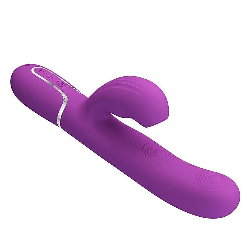 Pretty Love Perdita 3 in1 Multi Function Rabbit Style Vibrator with Ring - Rabbit Vibrators