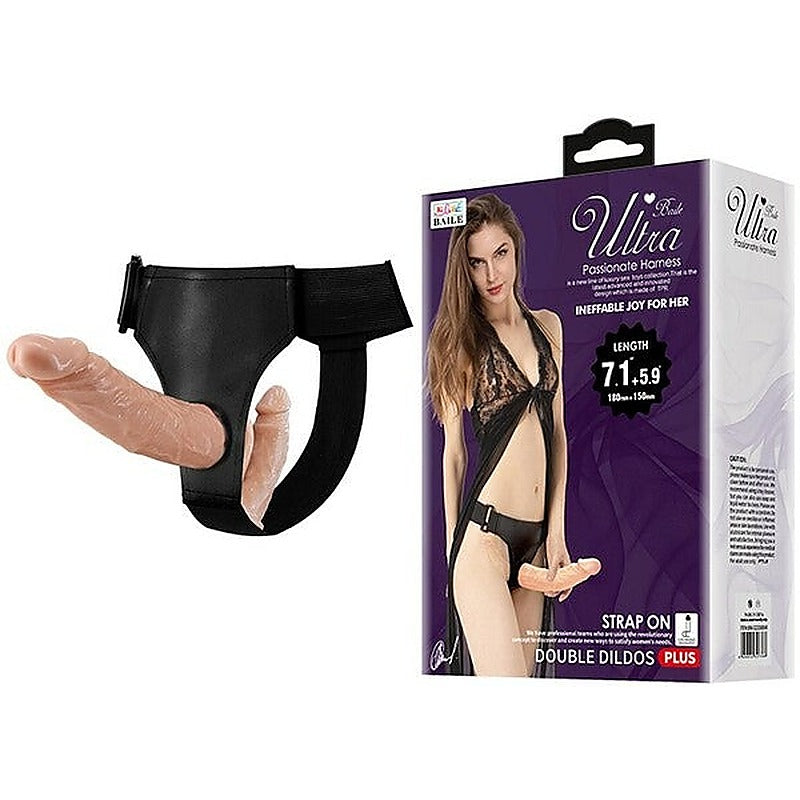 Pretty Love Ultra Passionate Double Dildo Strap On Harness - Strap On Sextoys