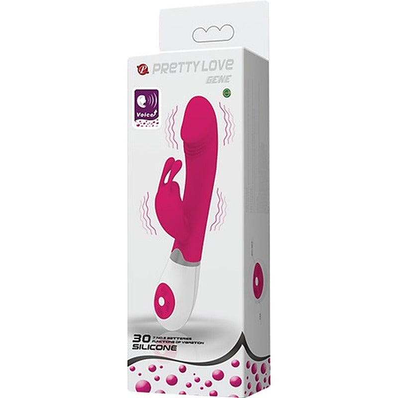 Baile Pretty Love Gene Sound Activated Rabbit Vibrator Pink - Rabbit Vibrators