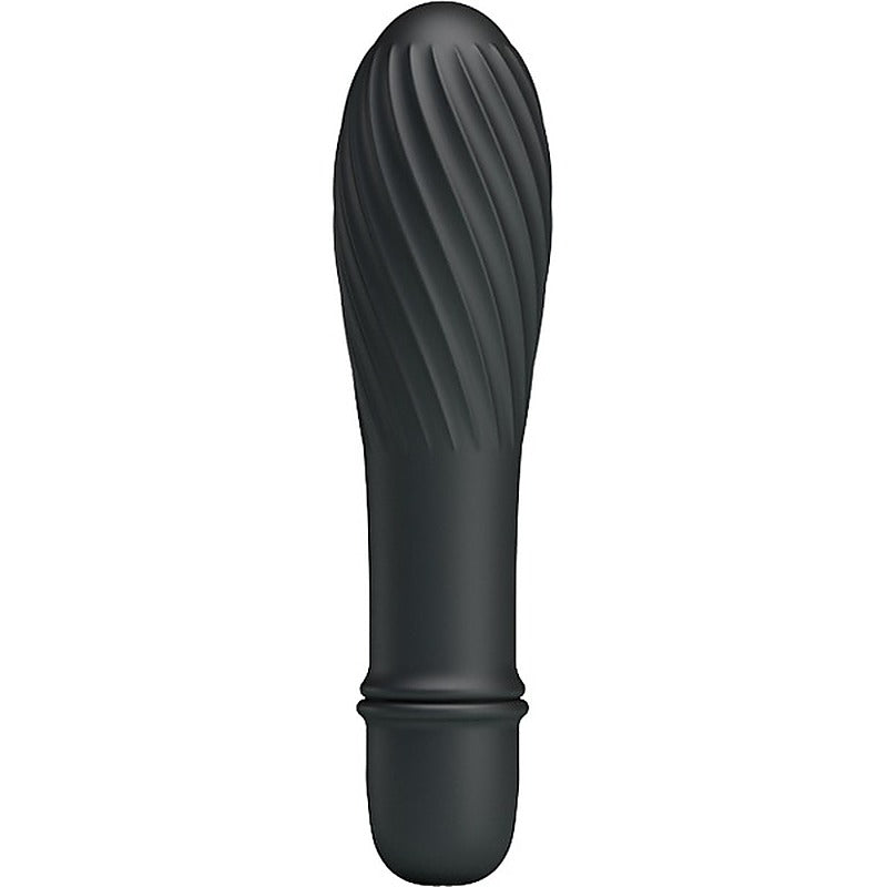 Baile Pretty Love Solomon 10 Function G Spot Silicone Vibrator Black Curved Design - G-Spot Vibrators