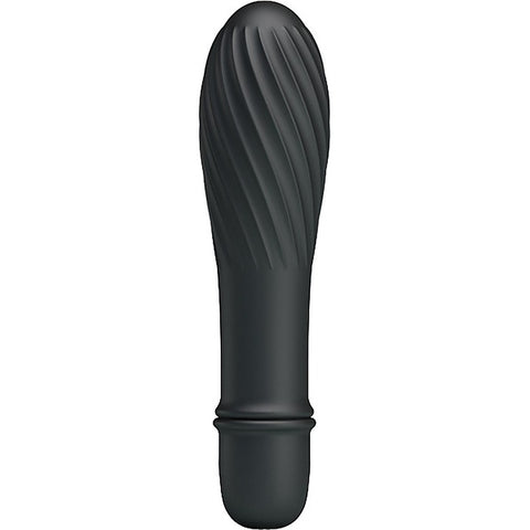 Baile Pretty Love Solomon 10 Function G Spot Silicone Vibrator Black Curved Design - G-Spot Vibrators