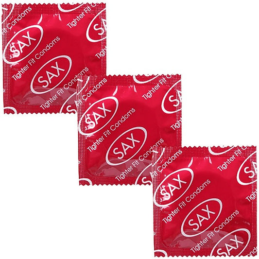 Tighter Fit Smooth Latex Condoms 49mm by Sax - Condoms