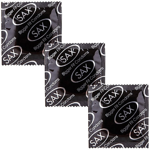 Sax Bigger Fit Straight Latex Condoms 56mm 144 Pack - Condoms