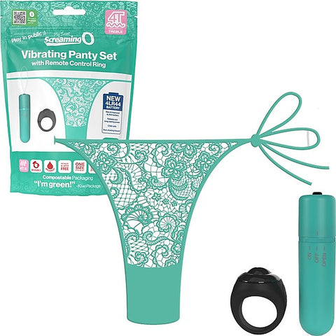 Vibrating Panty Set With Remote Ring 4T by Screaming O - Remote Control Vibrators