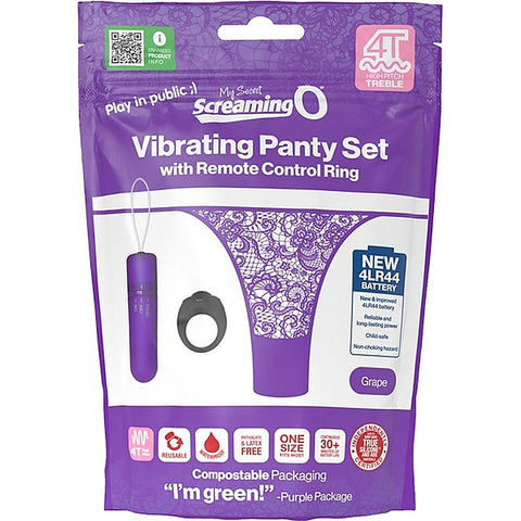 Vibrating Panty Set With Remote Ring 4T by Screaming O - Remote Control Vibrators