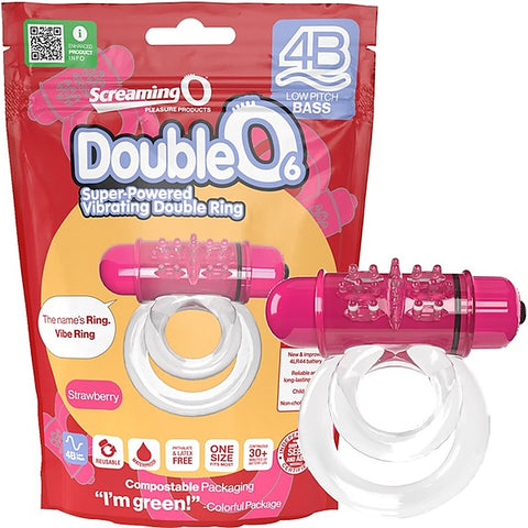 Double O 6 4B Low Pitch Bass Vibrating Cock Ring - Vibrating Cock Rings