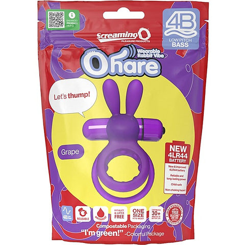 Ohare 4B Low Pitch Bass Vibrating Cock Ring by Screaming O - Vibrating Cock Rings