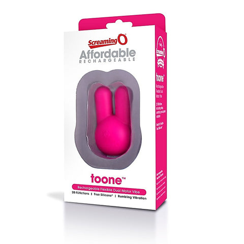 Screaming O toone Flexible Rechargeable Vibrator Pink 6 Pack Multi Speed - Personal Massagers