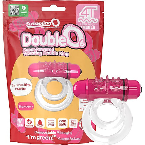 Double O 6 4T High Pitch Treble Vibrating Dick Ring - Vibrating Cock Rings