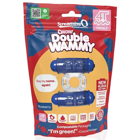 Double Wammy 4T High Pitch Treble Cock Ring by Screaming O - Vibrating Cock Rings