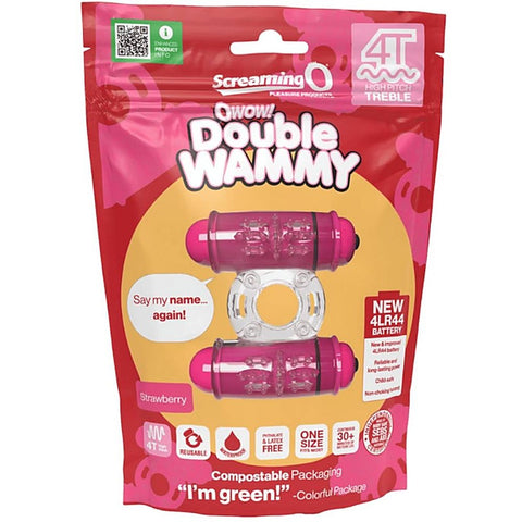 Double Wammy 4T High Pitch Treble Cock Ring by Screaming O - Vibrating Cock Rings
