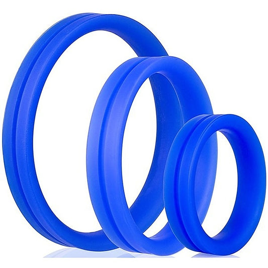 RingO Pro X3 Silicone Cock Ring Set by Screaming O - Cock Ring Sets