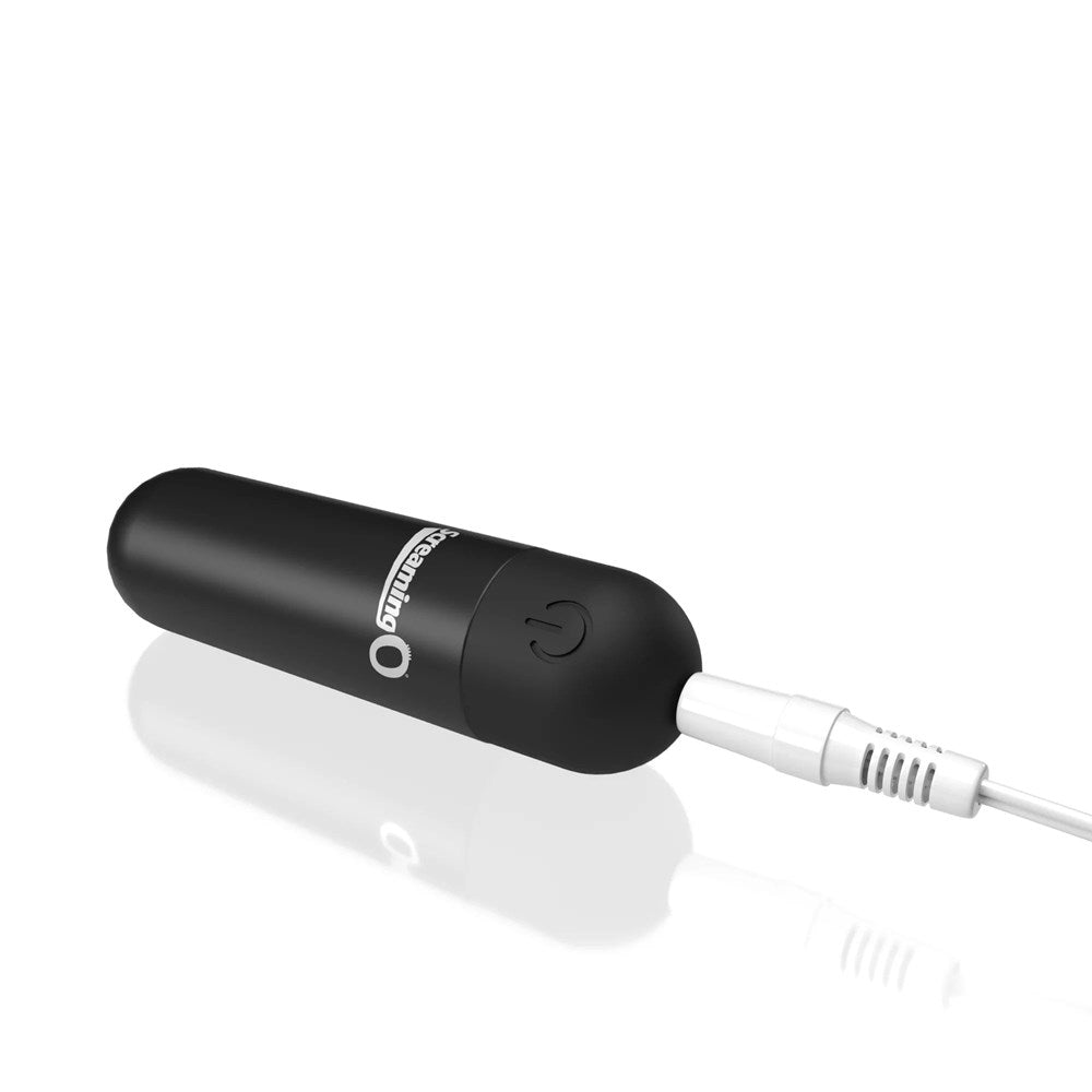 Screaming O Rechargeable Soft Touch Bullet Vibrator - Black - Bullet Vibrators