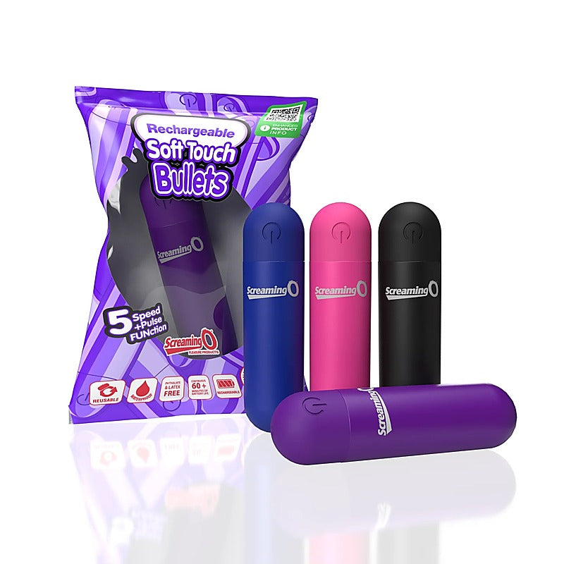 Screaming O Rechargeable Soft Touch Bullet Vibrator with Soft Silicone - Bullet Vibrators
