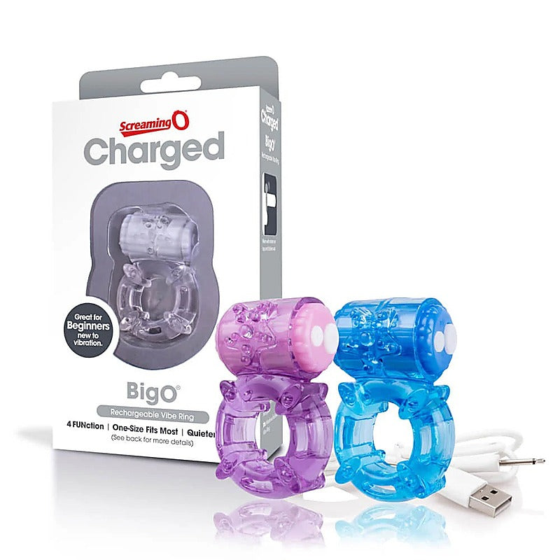 Screaming O Charged Big O Rechargeable Vibrating Cock Ring 4 Speeds - Vibrating Cock Rings