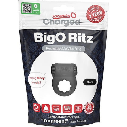Charged BigO Ritz Rechargeable Vibrating Men's Cock Ring - Vibrating Cock Rings