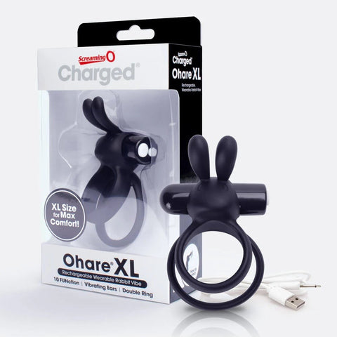 Screaming O Charged Ohare XL Rabbit Shape 10 Functions Vibrating Cock Ring - Vibrating Cock Rings
