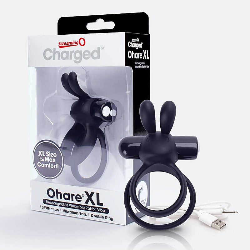 Screaming O Charged Ohare XL Rabbit Shape 10 Functions Vibrating Cock Ring - Vibrating Cock Rings