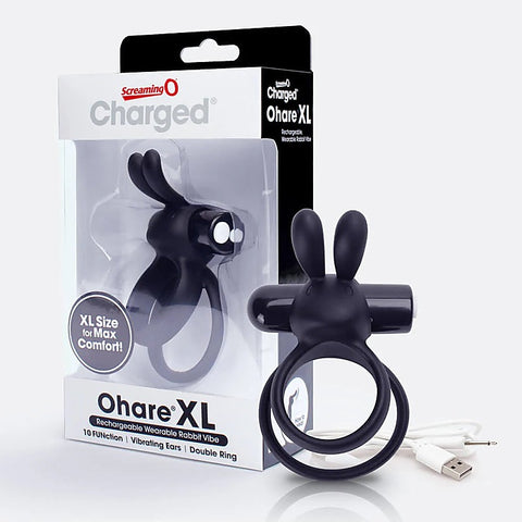 Screaming O Charged Ohare XL Rabbit Shape 10 Functions Vibrating Cock Ring - Vibrating Cock Rings