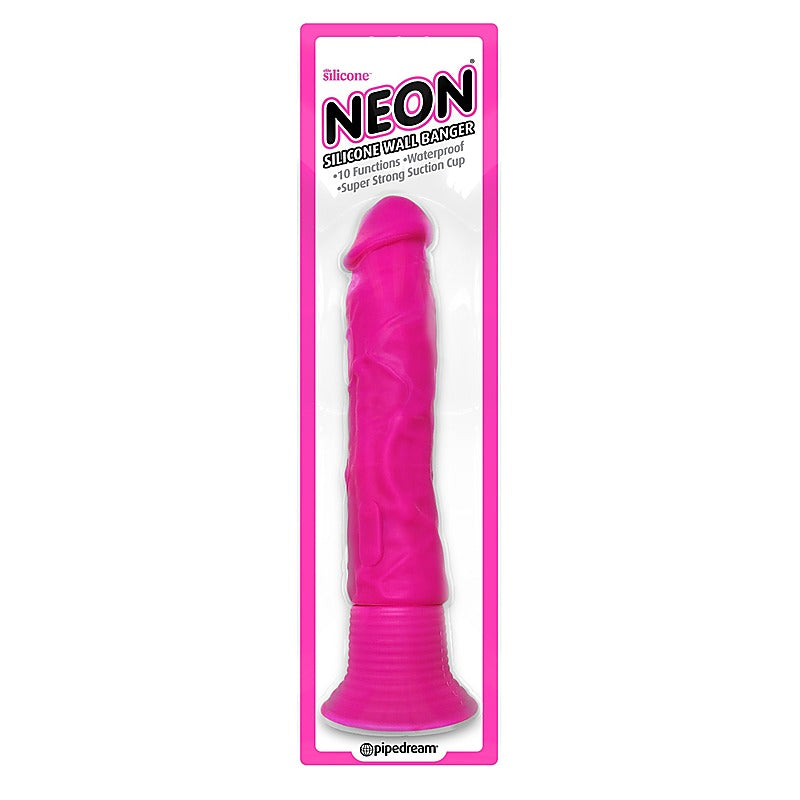 Neon Silicone Wall Banger Vibrating Dildo - Vibrating Dildos