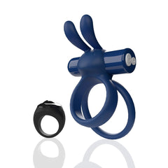 Screaming O Ohare XL Remote Control 10 Functions Vibrating Penis Ring - Blue - Vibrating Cock Rings