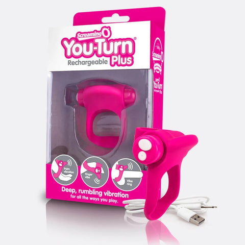 Screaming O Charged You Turn Plus Rechargeable Vibrating Cock Ring Multi Function - Vibrating Cock Rings