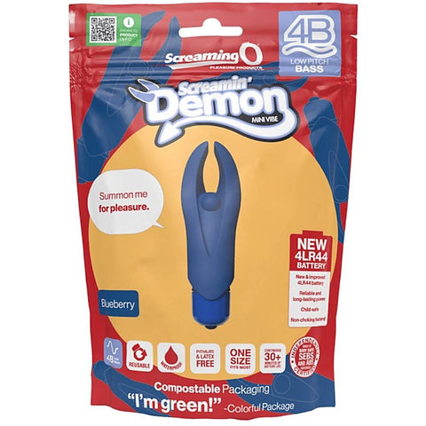 Screaming O Demon 4B Low Pitch Bass Clitoral Vibrator with Deep Rumbling - Clit Ticklers and Pulsators