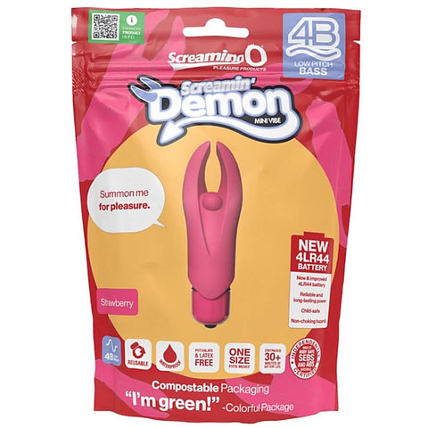 Screaming O Demon 4B Low Pitch Bass Clitoral Vibrator with Deep Rumbling - Clit Ticklers and Pulsators