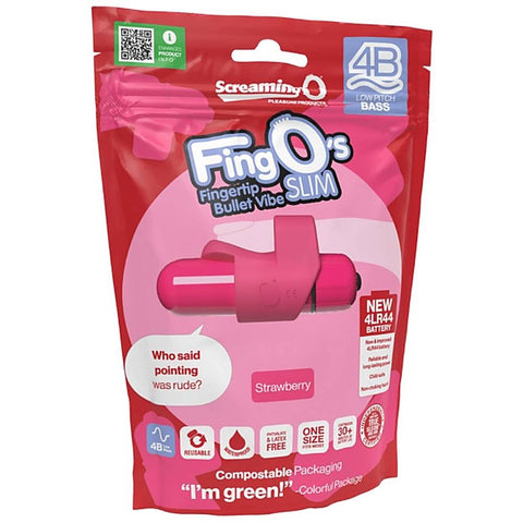 Screaming O FingOs Slim 4B Low Pitch Bass Finger Vibrator Soft Silicone - Finger and Tongue Vibrators