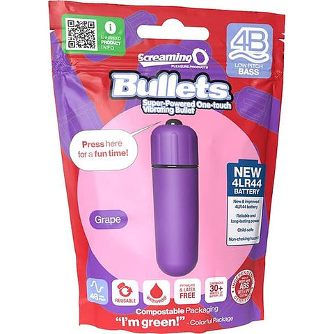 Screaming O 4B Low Pitch Bass Waterproof Bullet Vibrator Deep Resonance - Bullet Vibrators