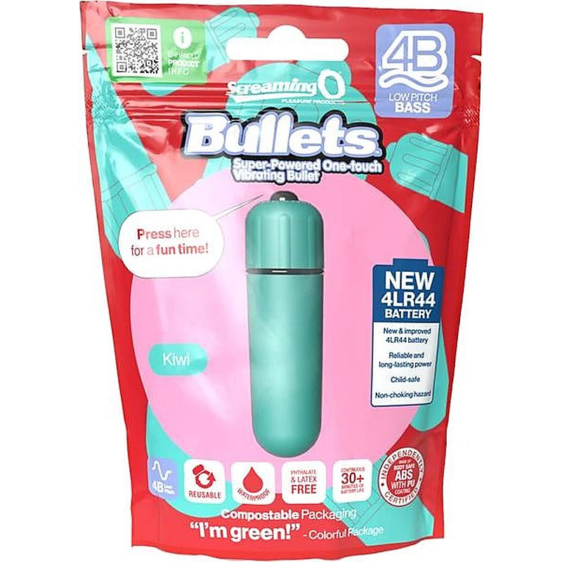 Screaming O 4B Low Pitch Bass Waterproof Bullet Vibrator Deep Resonance - Bullet Vibrators