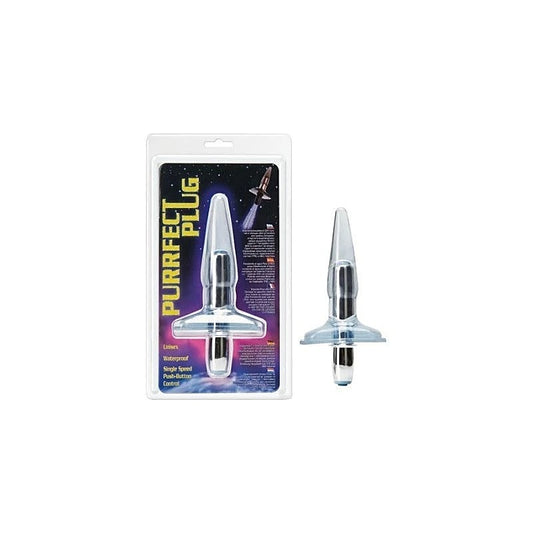 Purrfect Butt Plug With Internal Bullet Vibrator - Butt Plugs