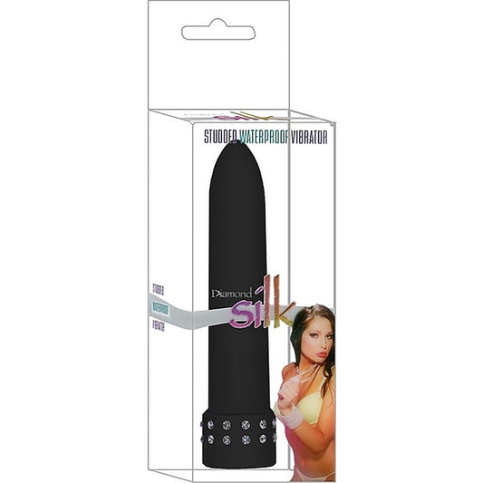 Diamond Silk Bullet Vibrator Black by Seven Creations - Bullet Vibrators