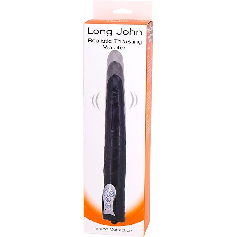 Seven Creations Long John Realistic Thrusting Vibrator with Cock Ring - Vibrating Dildos