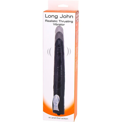 Seven Creations Long John Realistic Thrusting Vibrator with Cock Ring - Vibrating Dildos